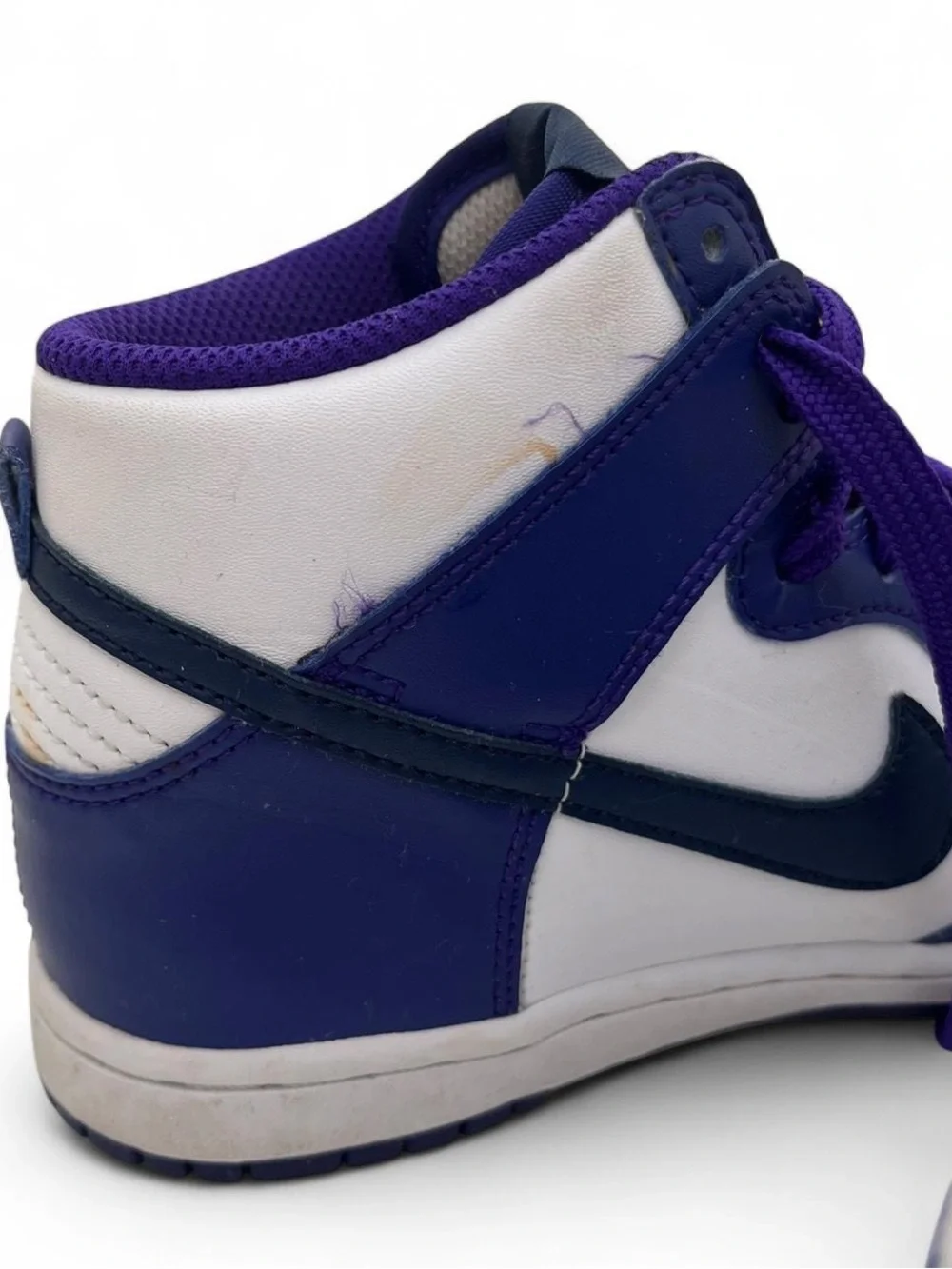 3Y Nike Dunk High Top Electro Purple Athletic Basketball Sneakers Womens’s 3.5